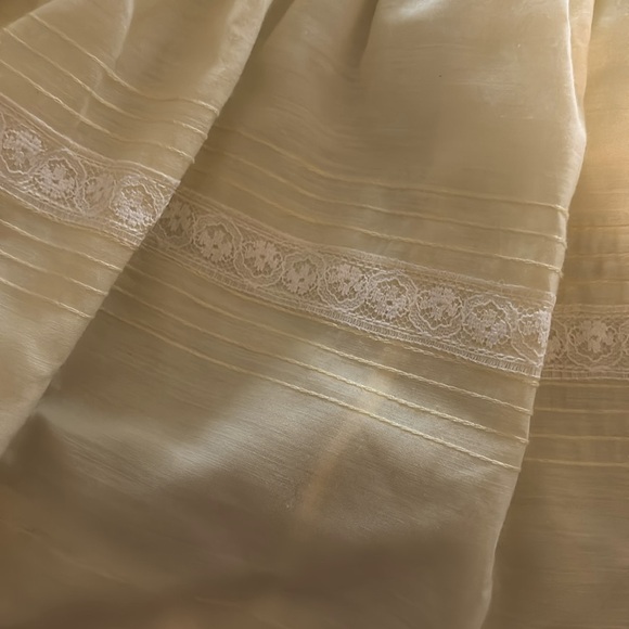 VTG Nanette 60’s Toddler Yellow Dress 2/3T Lace Puff Sleeve Empire Waist Bow - Picture 6 of 8